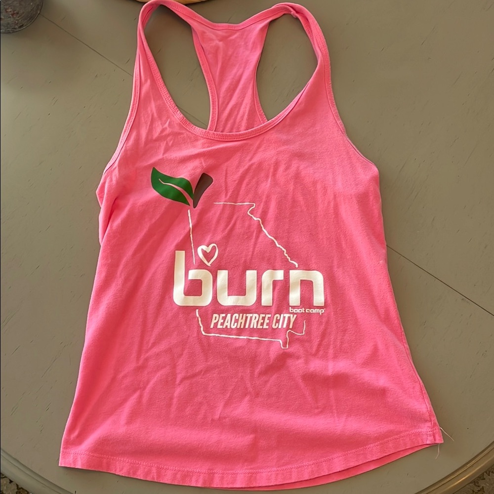 Burn Boot Camp racer back size medium tank women’s location tank Peachtree City